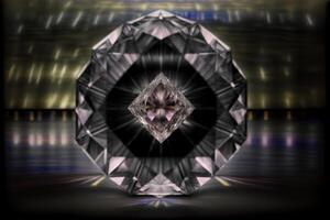 A Picture Of A Diamond In The Middle Of A Picture. photo