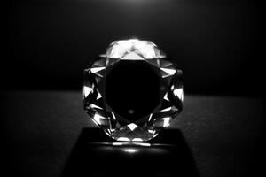 A Close Up Of A Diamond On A Table. photo