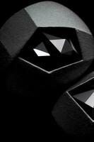 un negro y blanco foto de un par de diamantes ai generado