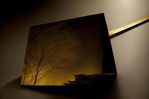 A Picture Of A Tree On A Wall. photo
