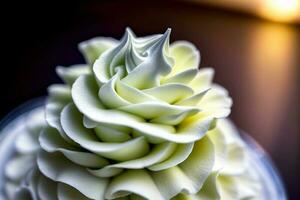 A Close Up Of A White Flower On A Table. AI Generated photo