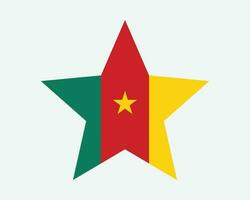 Camerún estrella bandera vector