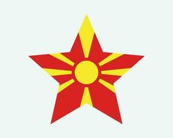norte macedonia estrella bandera vector
