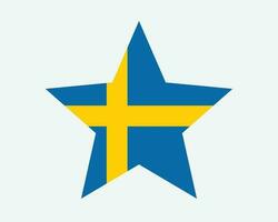 Suecia estrella bandera vector