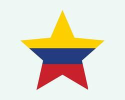 Colombia estrella bandera vector
