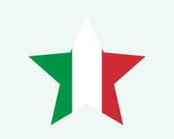 Italia estrella bandera vector