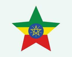 Etiopía estrella bandera vector
