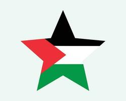 Palestine Star Flag vector