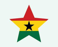 Ghana estrella bandera vector