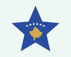 Kosovo Star Flag vector