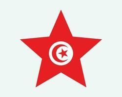 Túnez estrella bandera vector