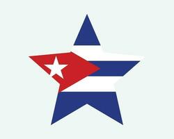 Cuba estrella bandera vector