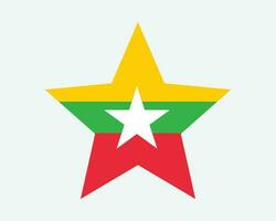 Myanmar Star Flag vector