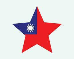 Taiwán estrella bandera vector