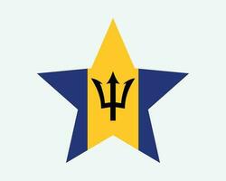 Barbados Star Flag vector