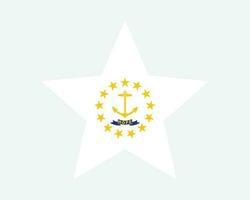 Rhode Island USA Star Flag vector