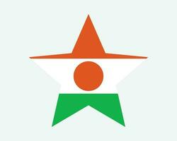Níger estrella bandera vector