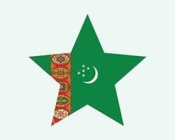 Turkmenistán estrella bandera vector