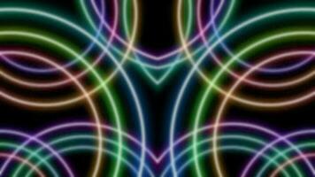 abstrato fundo com néon linhas animado video
