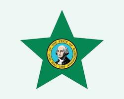 Washington USA Star Flag vector