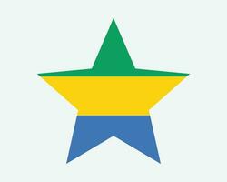 Gabon Star Flag vector