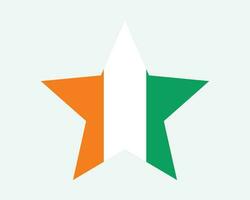 Ivory Coast Star Flag vector