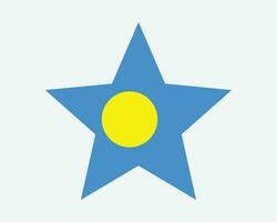 Palau Star Flag vector