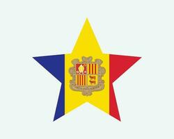 andorra estrella bandera vector