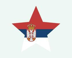 serbia estrella bandera vector