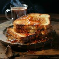 toast and coffee Image Photography made by AI generated photo