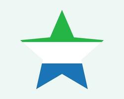 Sierra Leone Star Flag vector