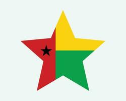 guinea-bissau estrella bandera vector