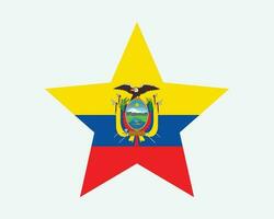 Ecuador estrella bandera vector