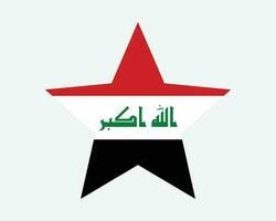 Iraq Star Flag vector