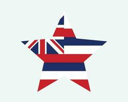 Hawai Estados Unidos estrella bandera vector