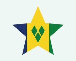 St Vincent and the Grenadines Star Flag vector