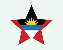 antigua y barbuda estrella bandera vector