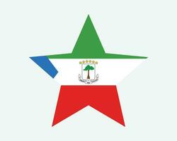 ecuatorial Guinea estrella bandera vector