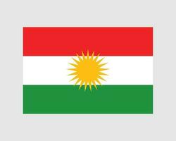 Kurdistan Region Flag. Kurd Kurdish Kurdistani Banner. Autonomous Region of Iraq, Icon Sign Symbol Clipart EPS Vector Illustration.