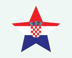 Croacia estrella bandera vector