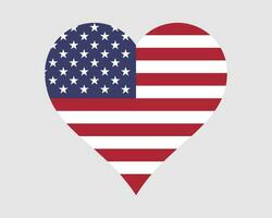 Estados Unidos corazón bandera. unido estados de America amor forma país nación nacional bandera. americano bandera icono firmar símbolo. eps vector ilustración.