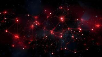 technology futuristic Network connection concept with connecting glowing dots and lines circuit background . photo