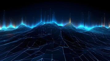 technology futuristic Network connection concept with connecting glowing dots and lines circuit background . photo