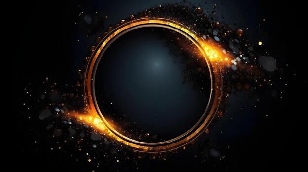 black luxury abstract background with lines and waves golden elegant texture backdrop . photo