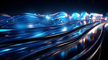 technology futuristic Network connection concept with connecting glowing dots and lines circuit background . photo