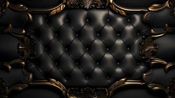 black luxury abstract background with lines and waves golden elegant texture backdrop . photo