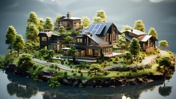 architecture eco sustainable environment concept building with ecology sustainability . photo