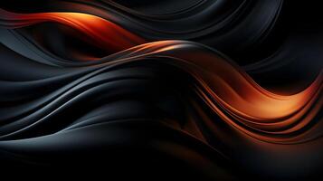 black luxury abstract background with lines and waves golden elegant texture backdrop . photo