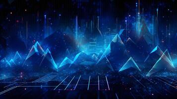 technology futuristic Network connection concept with connecting glowing dots and lines circuit background . photo