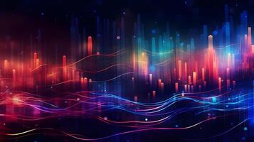 technology futuristic Network connection concept with connecting glowing dots and lines circuit background . photo